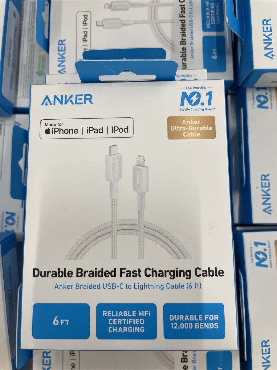 "Anker - Cable de carga/sincronización - Cable USB-C/Lightning 322 (6 pies)"