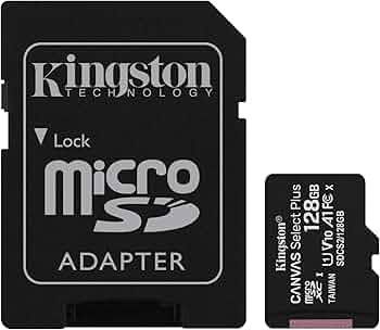 Kingston Canvas Select Plus - Tarjeta de memoria flash (adaptador microSDXC a SD Incluido) - 128 GB