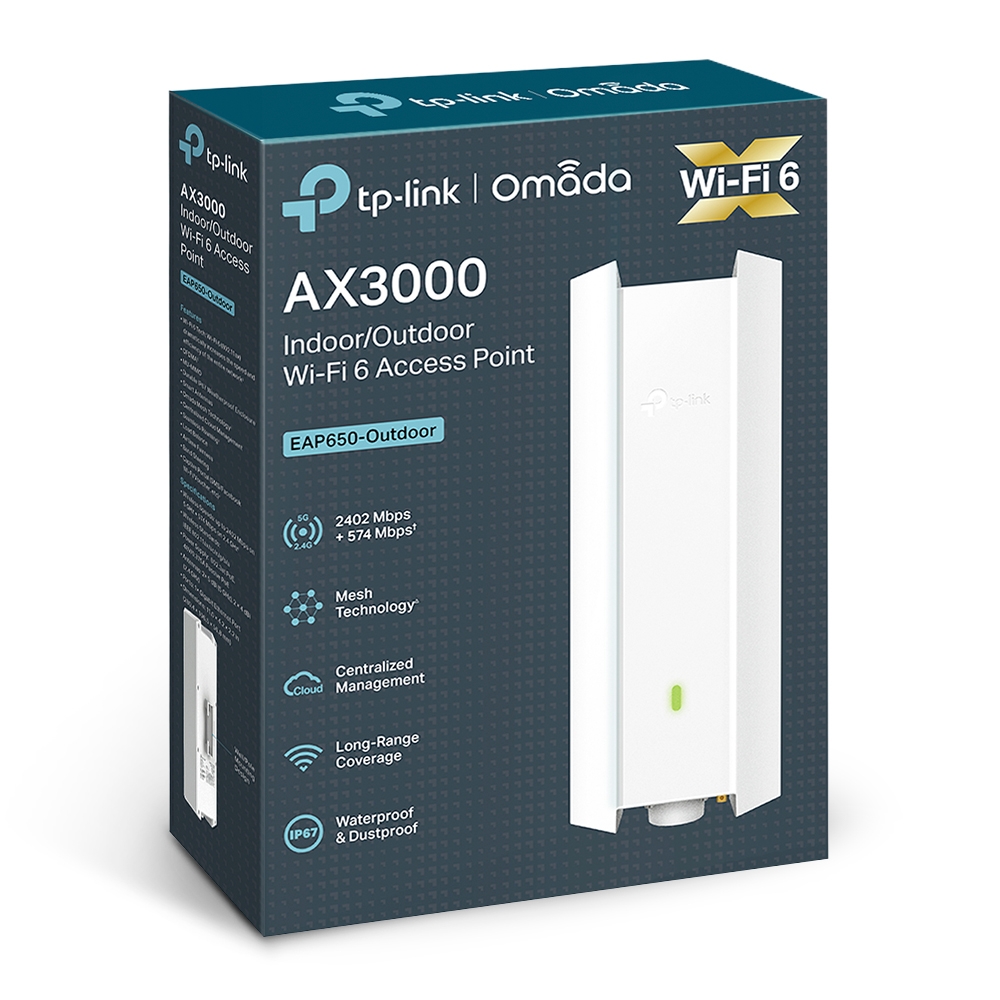 TP-LINK EAP650-Outdoor V1 - Punto de acceso inalámbrico - Wi-Fi 6