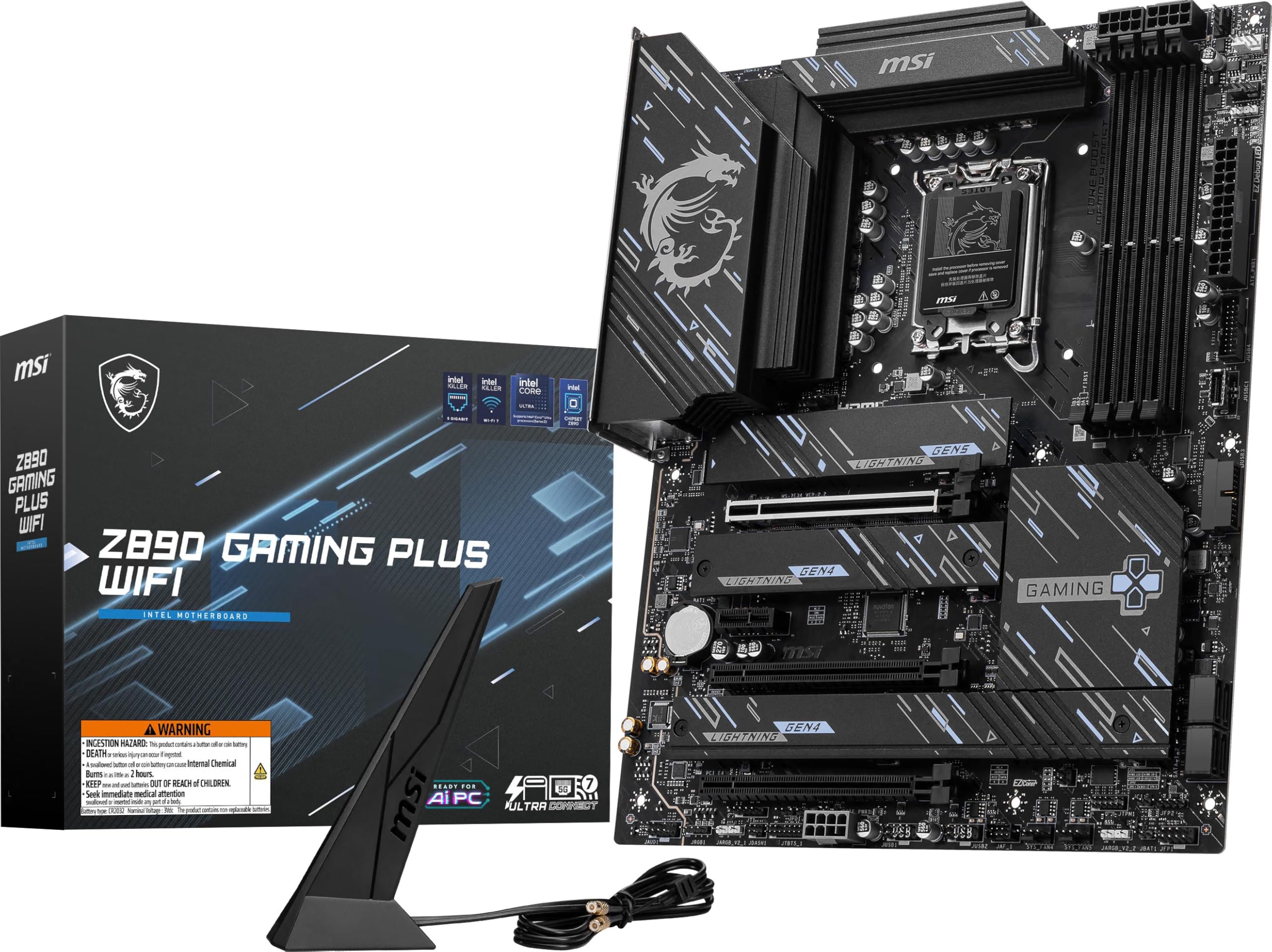 MSI - Motherboard - Z890 Gaming Plus Wifi LGA 1851